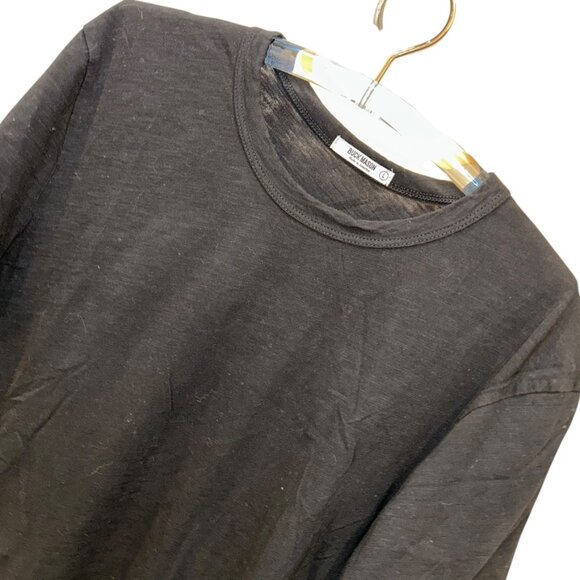 Buck Mason black classic cotton t-shirt top L - Picture 3 of 4